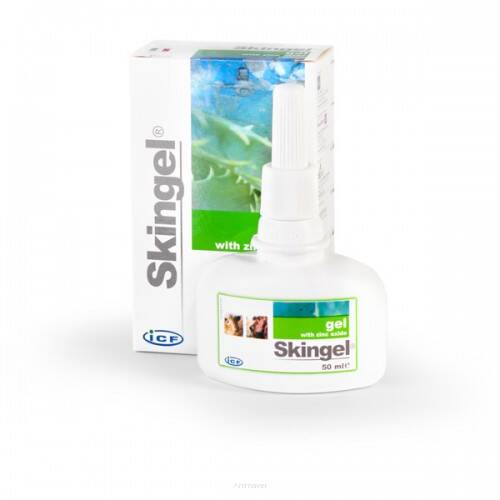 Žaizdų gelis gyvūnams Skingel, 50 ml, buteliukas su dozavimo antgaliu